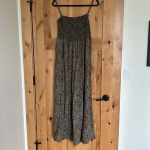Wide leg paisley romper